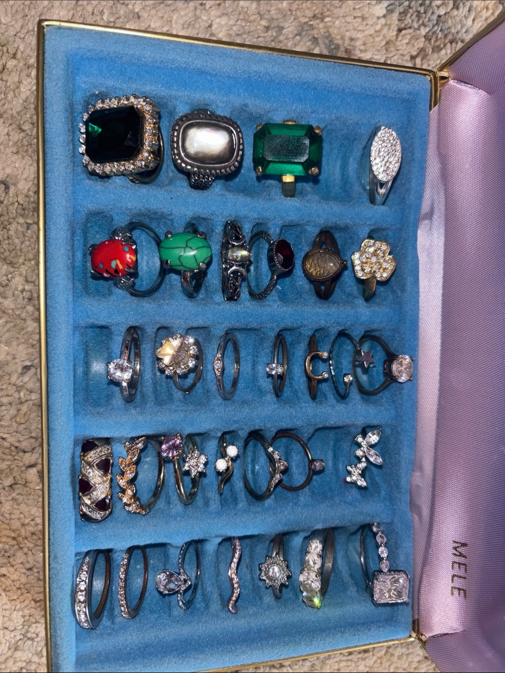31 ct Women's Assorted gold & Silver tone Fashion Ring Set